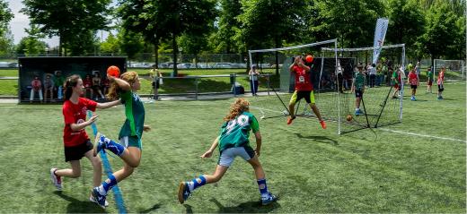 Andebol Estudantes a jogar andebol